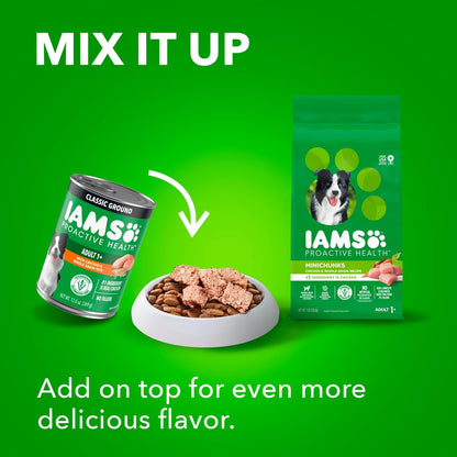 IAMS Proactive Health Adult Wet Dog Food Classic Ground with Chicken and Rice, 13 oz. Cans (6 Count, Pack of 1)