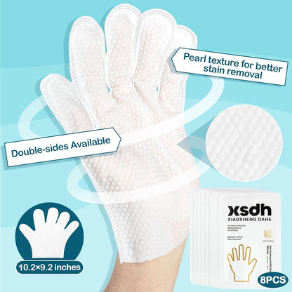 Pet Glove Wipes for Dogs - 8PCS Individual Pet Cleaning Gloves,Gentle Hydrating & Nourish Fur,Grooming Gloves for Dog & Cat Fur Horse Coat Care，Pet Bathing Wipes for Daily Care,Travel