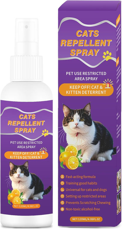 Cat Scratch Deterrent Spray, Cat Repellent Spray Indoor and Outdoor for Cat and Kitten, No Scratch Spray Training Aid for Furniture, Sofas, Curtains - Non-Toxic, Alcohol-Free Formula
