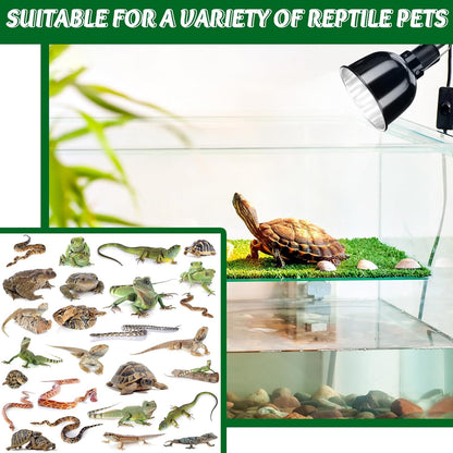 Macarrie 4 Pack Reptile Heat Lamp Fixture, 5.5 Inch Metal Dome Light Fixtures for Reptiles UVB Bulb Basking Heat Bulb, Brooder, Plants, Amphibians, Lizard Turtles Terrariums