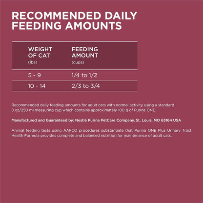 Purina ONE High Protein Dry Cat Food, +Plus Urinary Tract Health Formula - 7 lb. Bag