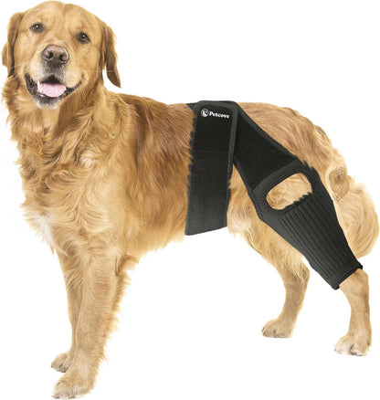 PetCove Dog Knee Brace for Torn Acl Hind Leg — Neoprene Compression, Spring Stabilizers, Belly Band Support Strap, Adjustable Velcro Fit, ACL/CCL, Arthritis, Front/Back Leg, Post-Surgery Recovery