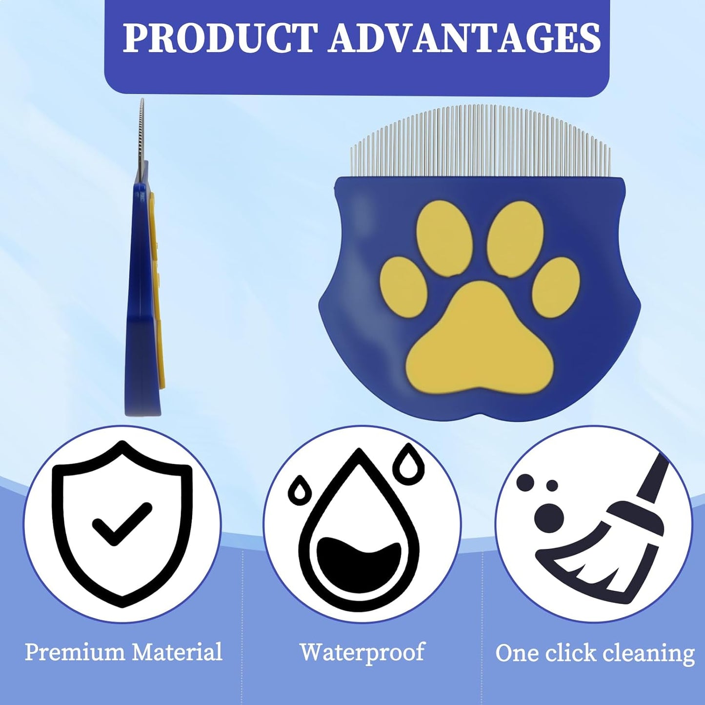 Tear Stain Comb for Small Dogs&Pet Hair Removal Glove set,Ultra-Fine Stainless Steel Dog Eye Booger Comb with Safe Rounded Teeth,Electrostatic Magic Brush Pet Hair Remover for Clothes Couch Carpet