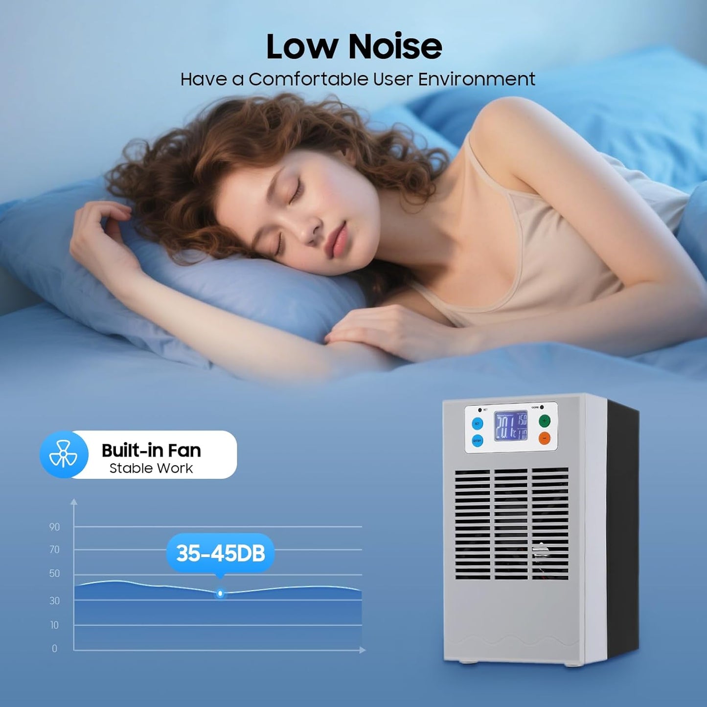 Aquarium Chiller,30L/7.93GAL Water Chiller for Fish Tank w/Water Pump,100W Hydroponics Water Cooler Fish Tank Chiller Constant Temperature Cooling System for Fish Tank,Jellyfish,Coral