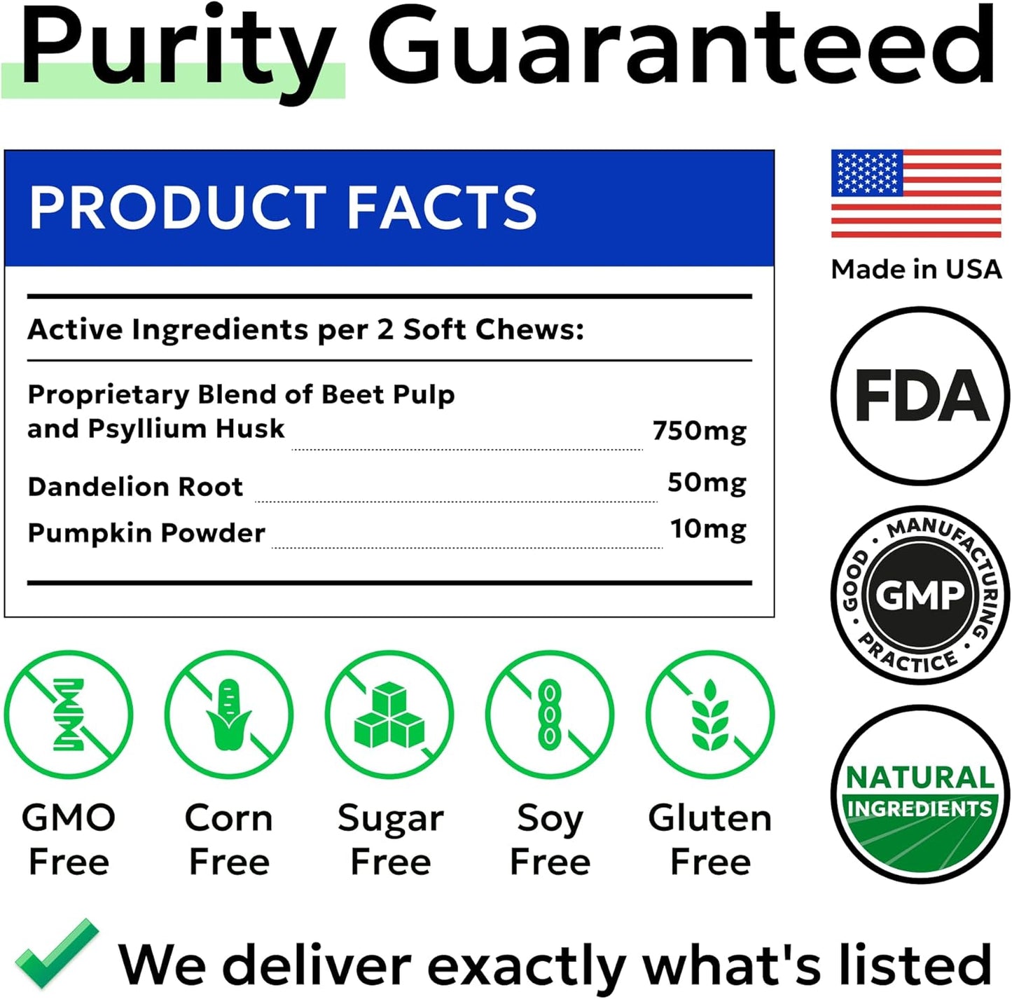 Anal Gland Guard Support + Stool Eating Deterrent with Probiotics - Scoot Treatment - Digestive Enzymes & Breath Aid Support - Stop Dog Poop Eating - Made in USA