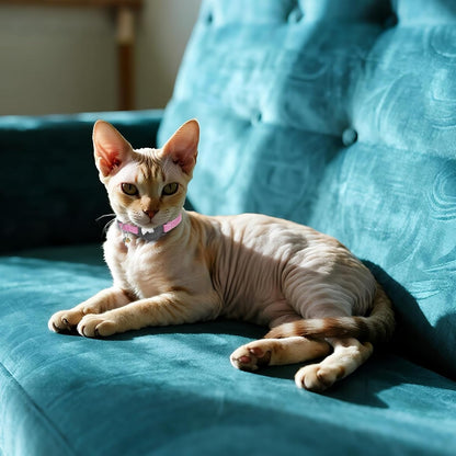 AirTag Cat Collar Breakaway, Double Velvet cat Collar with Apple Air Tag Holder and Bell, Ultra-Durable, Adjustable, Quick Release, Fits Most Girl Boy Small Large Cats (8.5''-12'') Pink