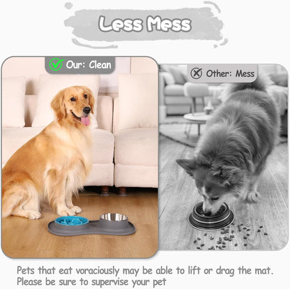 MateeyLife Slow Feeder Dog Bowls