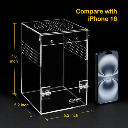 Jumping Spider Enclosure Kit,Escape Proof Reptile Tank,Transparent Acrylic Bug Habitat,Praying Mantis Terrariums,Arboreal Tarantula Cribs Cage,Insect Starter Container,Critter Keeper Large
