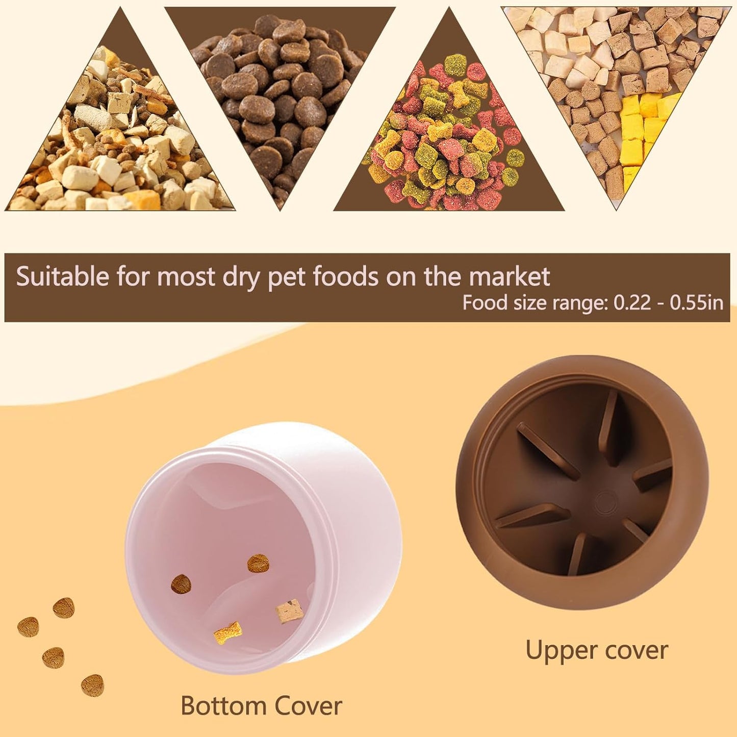 Interactive Dog Feeder Puzzle Toys, Silicone Treat Dogs Enrichment Toy, Slow Dog Food Dispenser, Keep Them Busy, Healthy Eating, Mental Stimulation for Medium Small Puppy and Cat