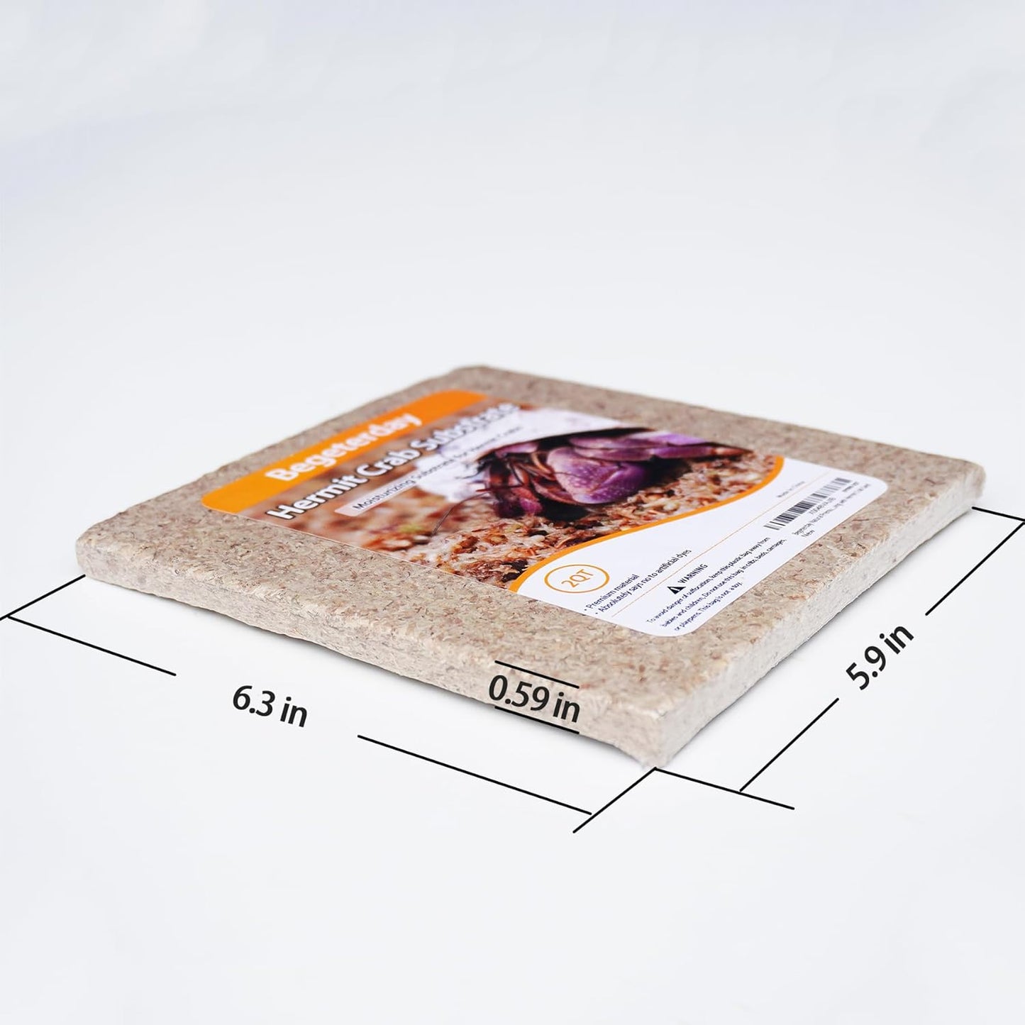 Natural Premium Sphagnum Moss Fiber Substrate for Hermit Crab, Ideal Accessories for Hermit Crab Tanks, Great for Mixing with Hermit Crab Sand