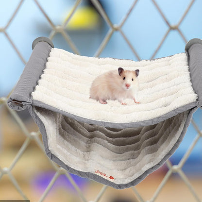 ERINGOGO Hamster Hanging Bed and Small Pet Hammock Detachable Warm Cage Accessory with Soft Fabric for Winter Use in Hamster Cages and Small Animal Habitats