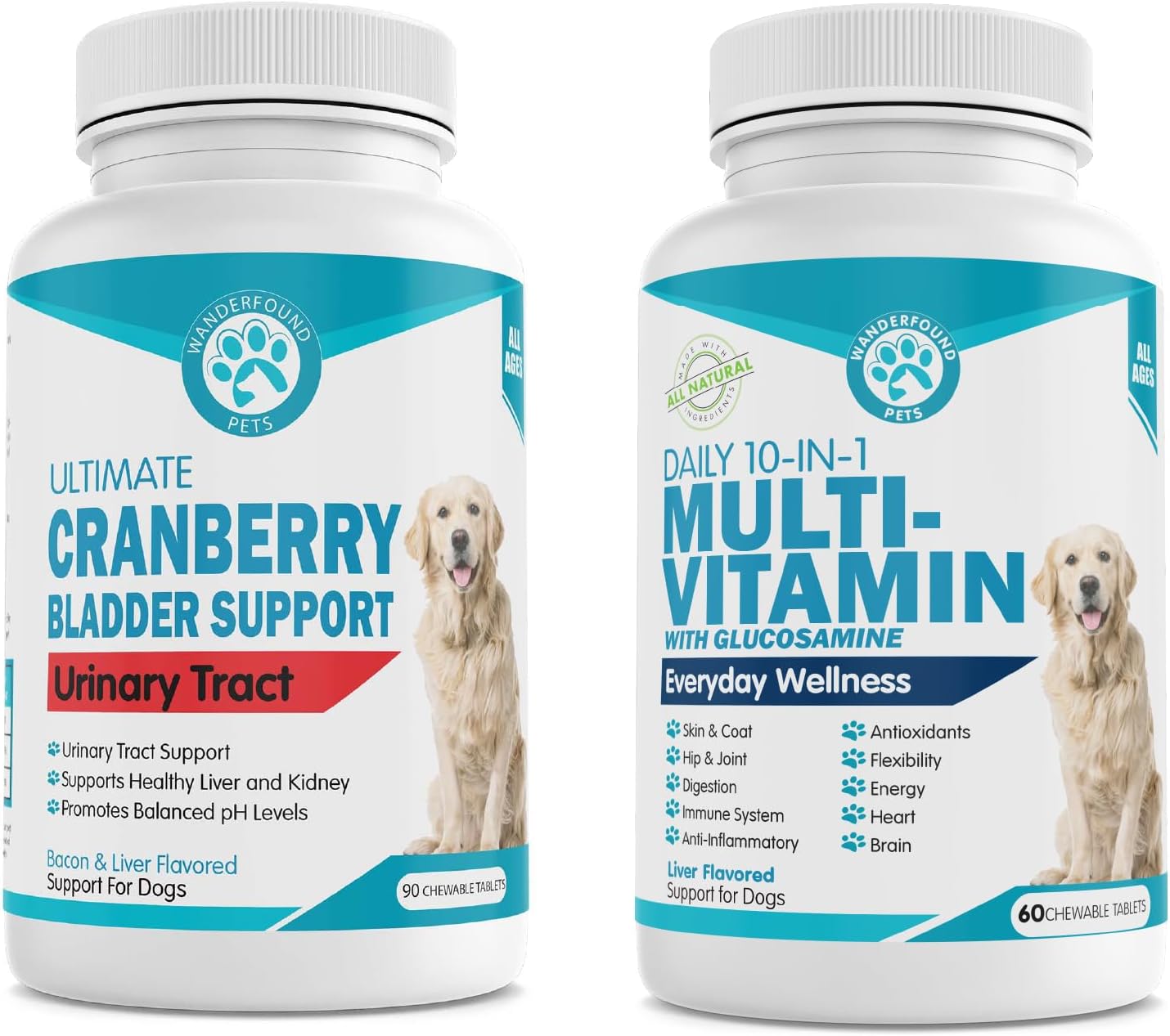 Cranberry Bladder Support + Multivitamin for Dogs Bundle - Ultimate Bladder Support