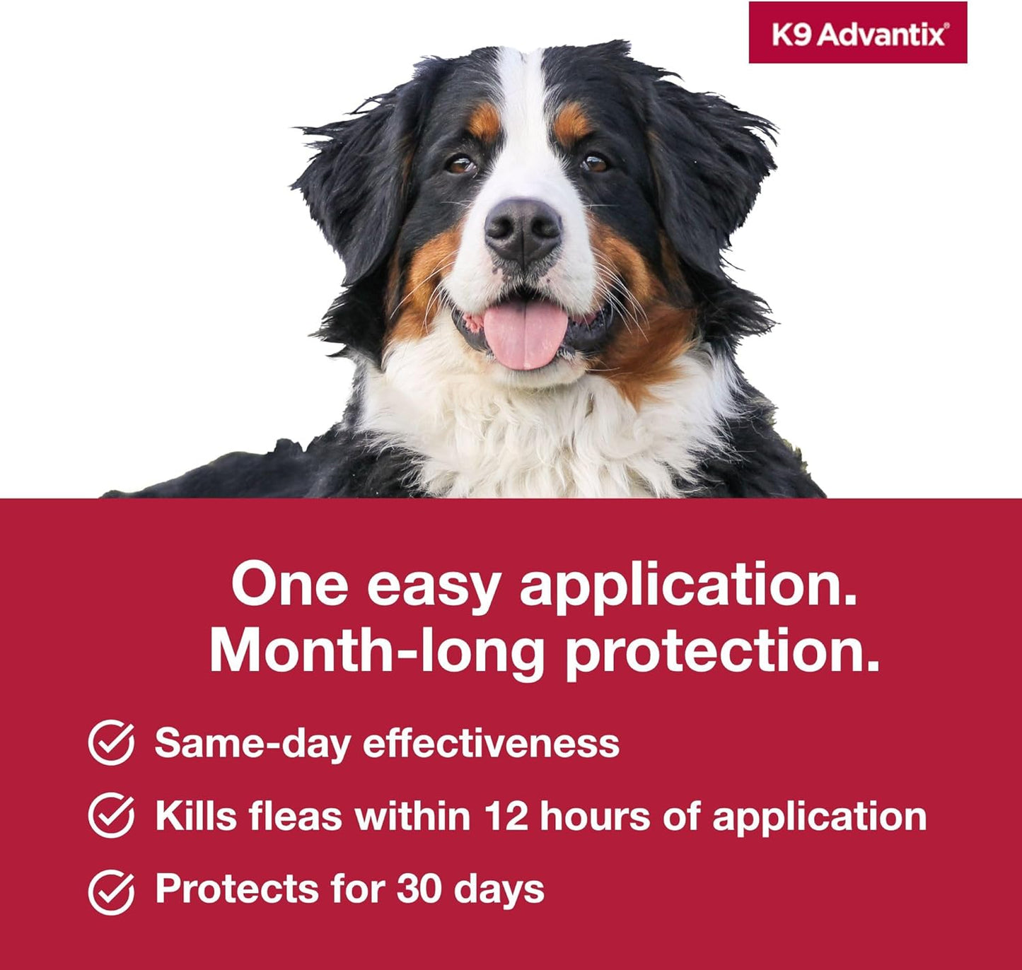K9 Advantix Flea, Tick & Mosquito Prevention for Dogs Over 55 lbs. | Flea Drops for Extra Large Dogs | Apply Monthly | 4 Treatments (Pack of 2)