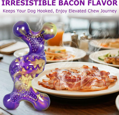 Dog Toys for Aggressive Chewers: 2 Pack Tough Dog Toy for Medium & Large Dogs Weighing 20-70 lbs, Indestructible Dog Chew Toys, Long-Lasting Dog Bones for Large Breed, Keeps Them Busy