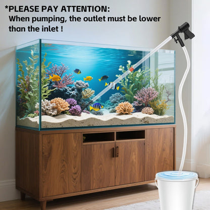 Aquarium Gravel Cleaner,Fish Tank Cleaner,Manual Vacuum Water Changer with 30ml Aquarium Vacuum Waste Remover Dropper, Cleaning Brush,Use for Water Changing Gravels Sand Washing