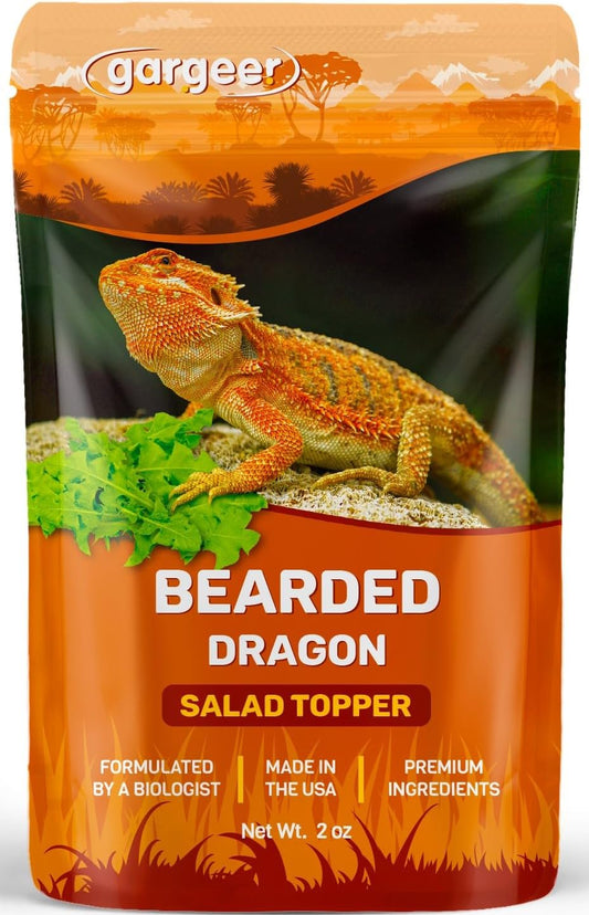 2oz Bearded Dragon Food Supplement, Flower Salad Mix Topper. Supercharge Juveniles & Adults Appetite, Health & Immune System. Complete Diet, Rich with Vitamins, Made in The USA. Enjoy!