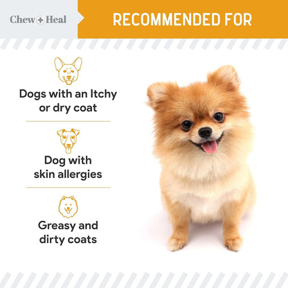 Salmon Oil for Dogs - Premium Fish Oil for Skin and Coat Health - Omega 3 Supplement - Supports Itchy Skin - 8 oz Liquid - Norwegian Dog Salmon Oil - Essential Dog Supplement