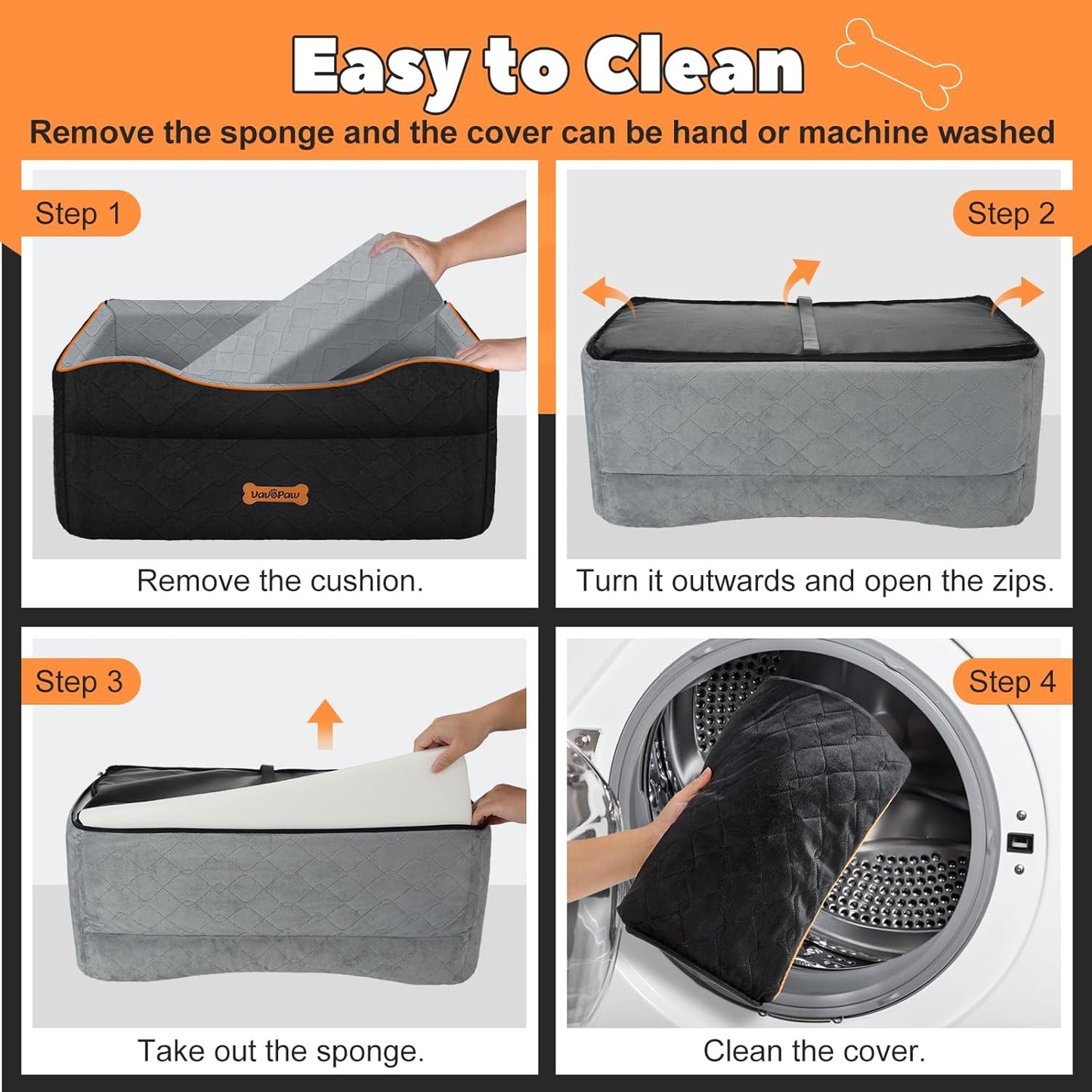 Car Seat for Large Dog, Dog Booster Seats for 2 Medium or 3 Small Dogs Under 100Lbs, Pet Car Seats with 2 Safety Leashes, Dogs Sofa Bed Cushion Add Thick Sponge, Pet Cars Carrier for Travel