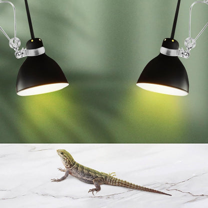 2Pcs Adjustable Clamp Lamp Holders Heat Lamp Bracket Flexible Dome Clamps for Reptile Habitat Lighting Fixtures