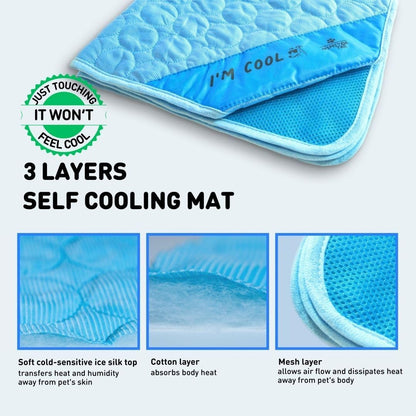 INSPECTOR TAIL Cooling Mat + 2 Lick Mats + String Bag + Collapsible Bowl + Spatula | Bundle for Large & Extra Large Dogs