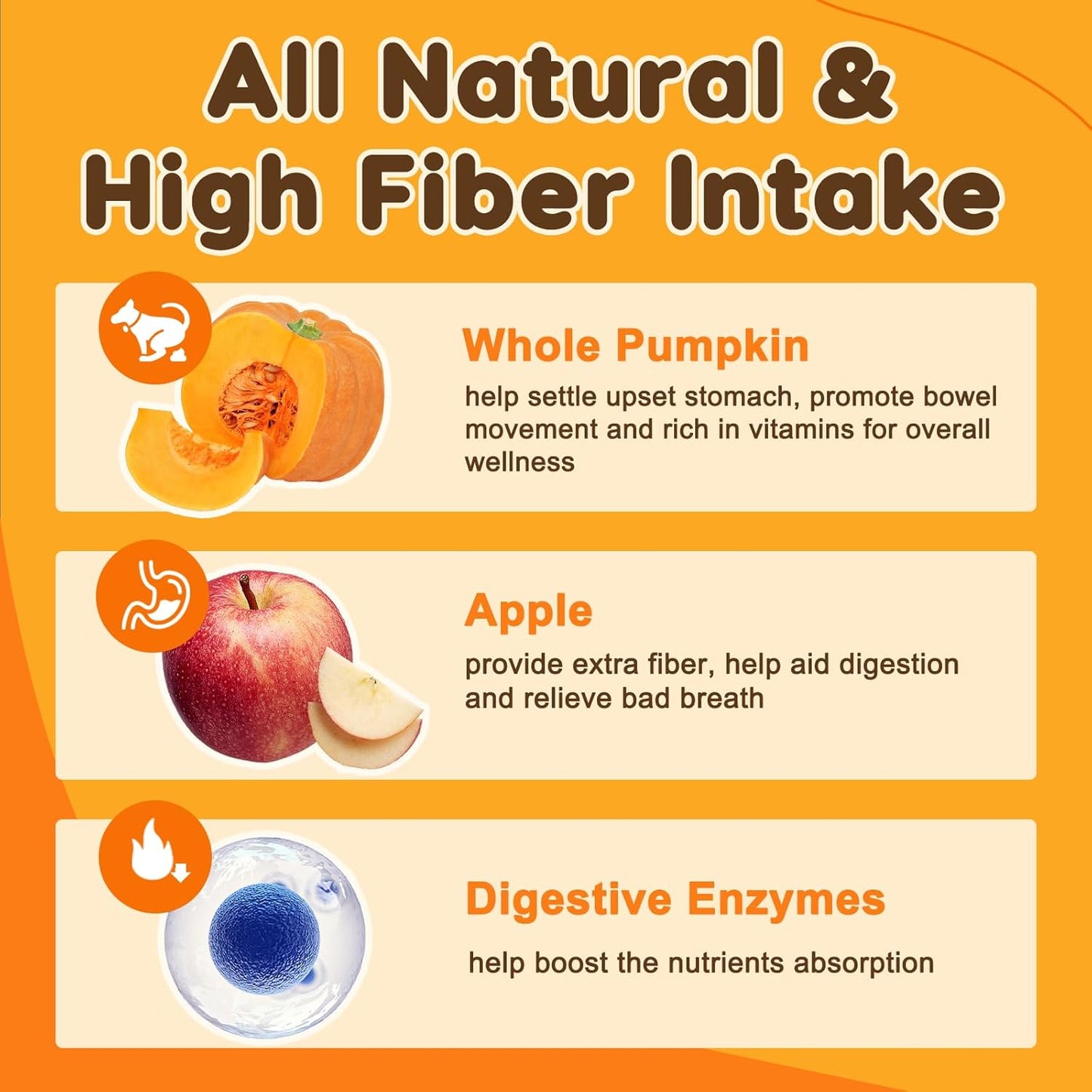 NATURE TARGET Pumpkin for Dogs, All Natural Fiber for Dogs, with Digestive Enzymes, Apple, Healthy Stool and Dog Digestive Support, Diarrhea, Constipation Relief, Pumpkin Powder for Dog to Make Puree