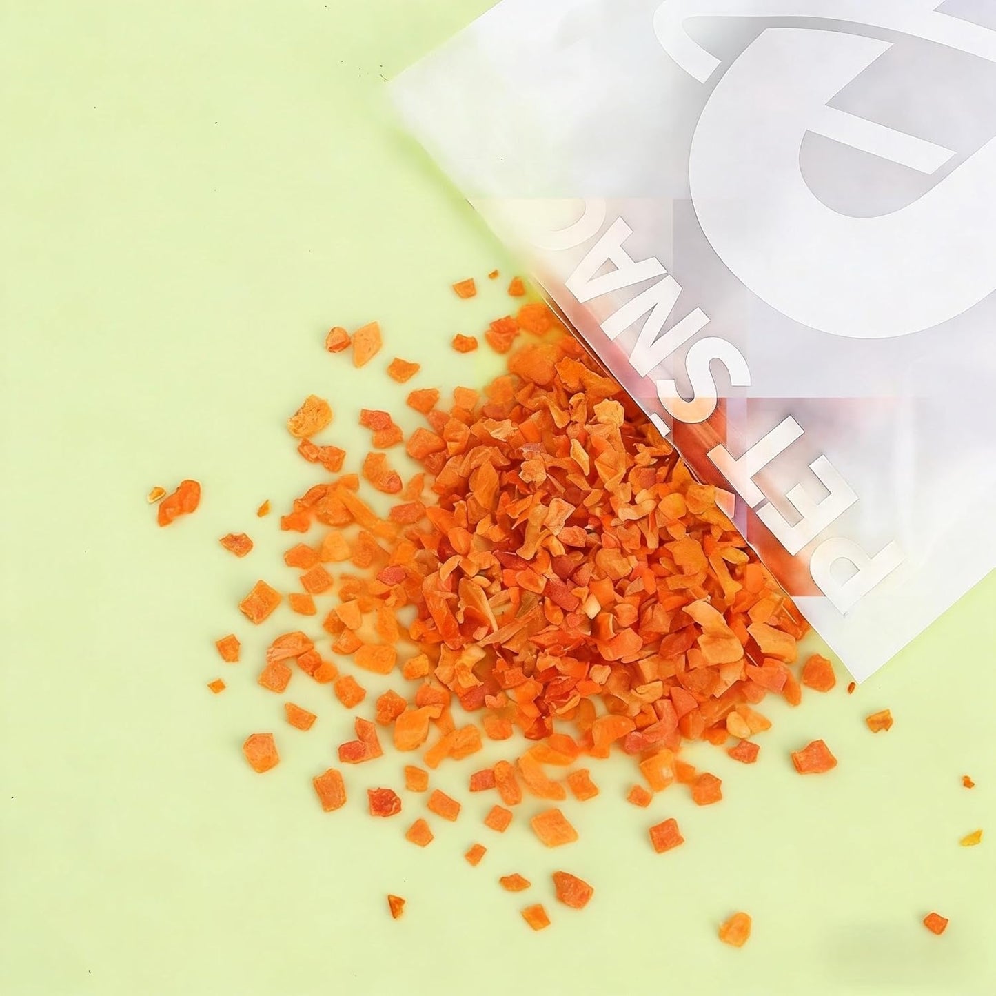 Freeze-Dried Carrot Granules Rabbit Chew Toys, Hamster & Gerbil Treats Bunny Treats Small Animal Molar Toys for Guinea Pig Hamster Bunny Chinchilla Gerbil, 200g / 7.05oz