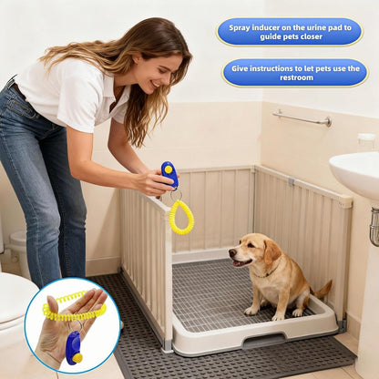 BUBBLE-FLY Dog Training Clicker with Wrist Strap, Effective Obedience Aid for Barking, Sit, Stay. Humane & Easy