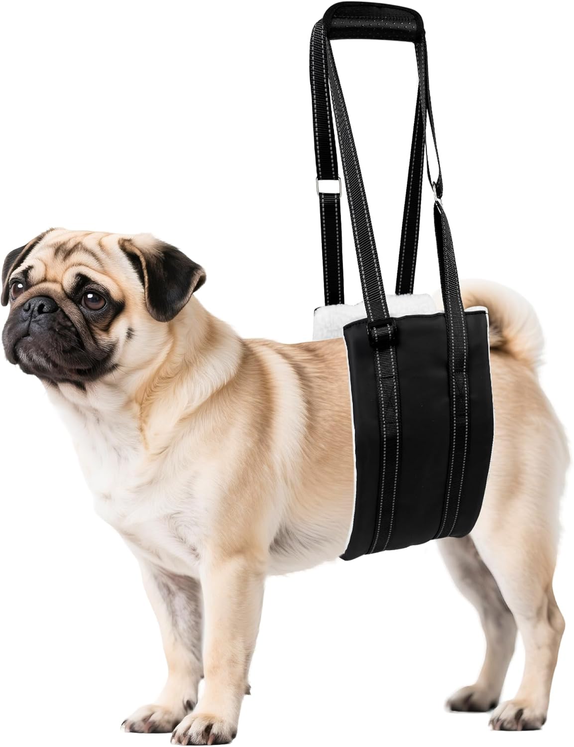 Dog Lift Harness, Adjustable Comfortable Dog Sling with Handle for Large Dog Knee Brace for Torn ACL Hind Leg, Weak Rear Legs, Helps Senior, Injured, Disabled,S