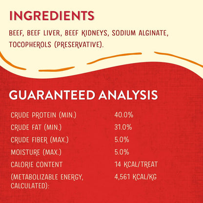 Stella & Chewy's Freeze-Dried Raw Wild Weenies Dog Treats - High-Protein Training Treats for Dogs & Puppies - All-Natural Grass-Fed Beef Recipe with 97% Meat & Organs - USA Made - 3.25 oz Bag