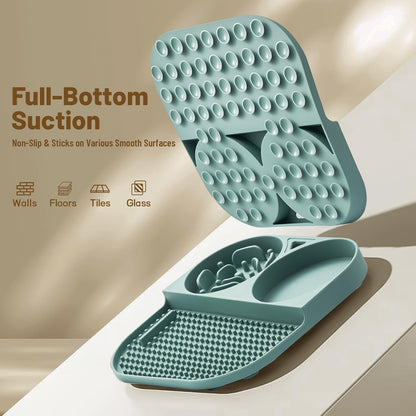 Slow Feeder Snack Bowl & Lick Mat for Dogs & Cats – Non-Slip, Food-Grade Silicone Treat Bowl Combo for Small Breeds – Perfect for Treats, Snacks & Portion Control, Includes Scraper & Brush