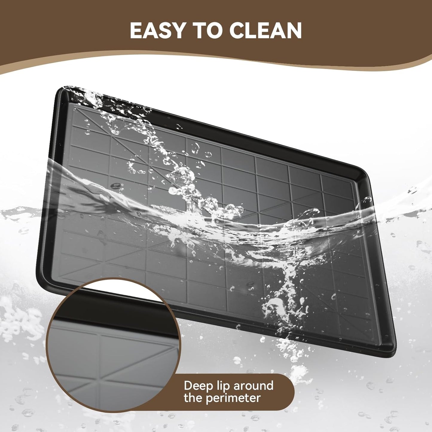 41.1" 2PC Dog Crate Tray Replacement fit for Metal Dog Crate Dog Cage Pans Plastic Tray