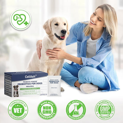Probiotics for Dogs Dog Digestion Gut Probiotic Powder Cat Dog Probiotic Supplement Skin Coat Supplement for Dogs Digestive and Immune Support Digestive Enzymes with Chicken Flavor