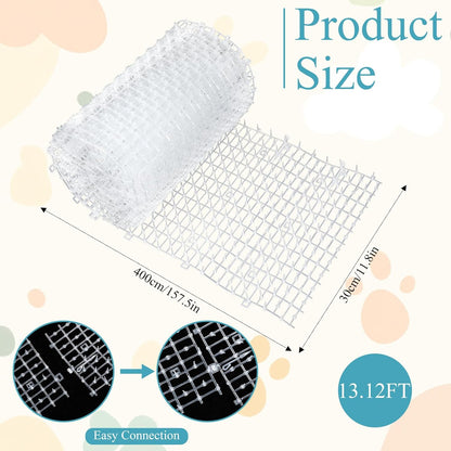13FT Scat Mat for Cat, Cat Deterrent Mat with Spikes for Indoor & Outdoor Use Humane Cats Repellent Fence to Keep Animal and Dog Away from Furniture Plants Yard Garden