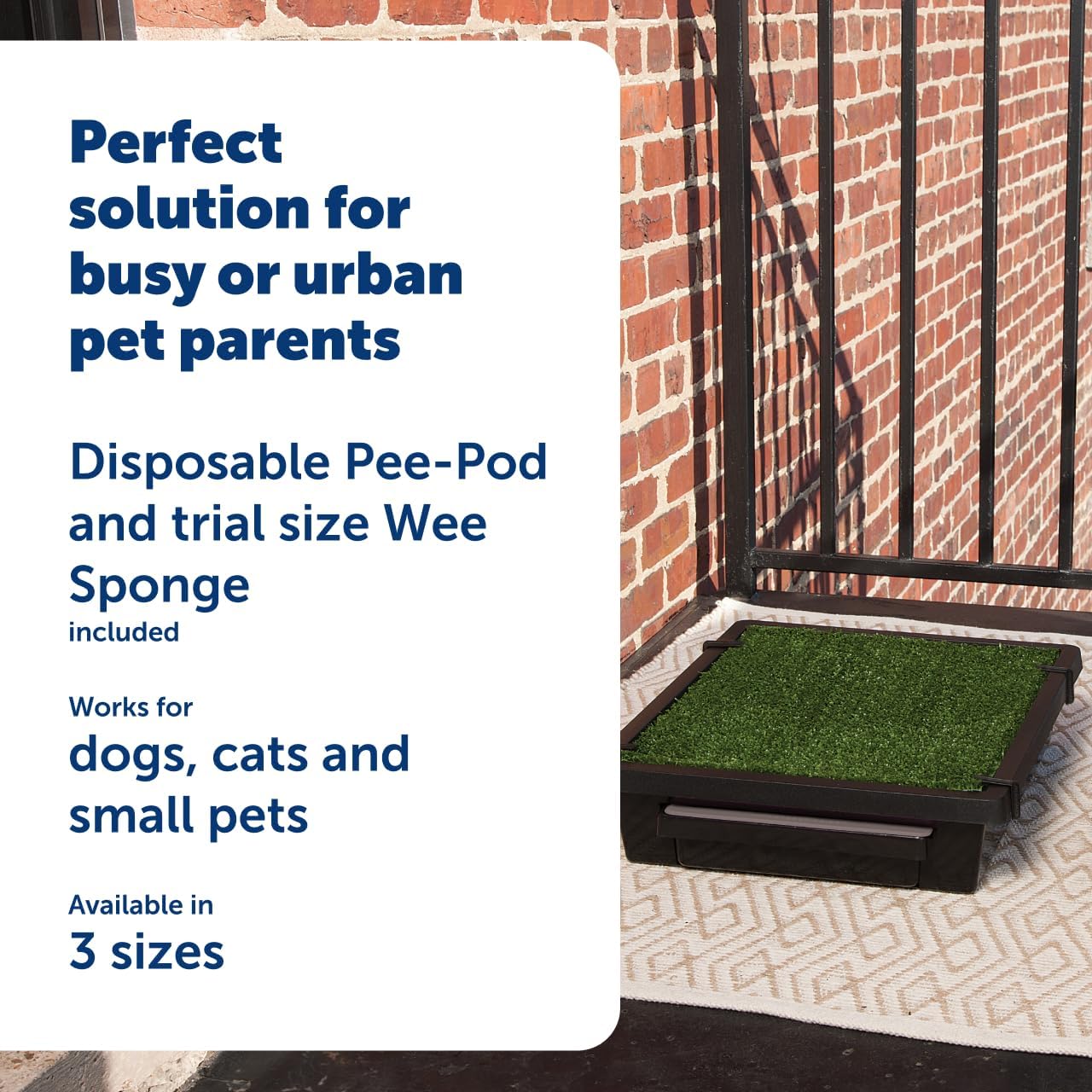 PetSafe Pet Loo Portable Dog Potty - Pet Toilet Alternative for Puppy Pads - Small - Perfect for House Training - Easy-to-Clean Grass Mat