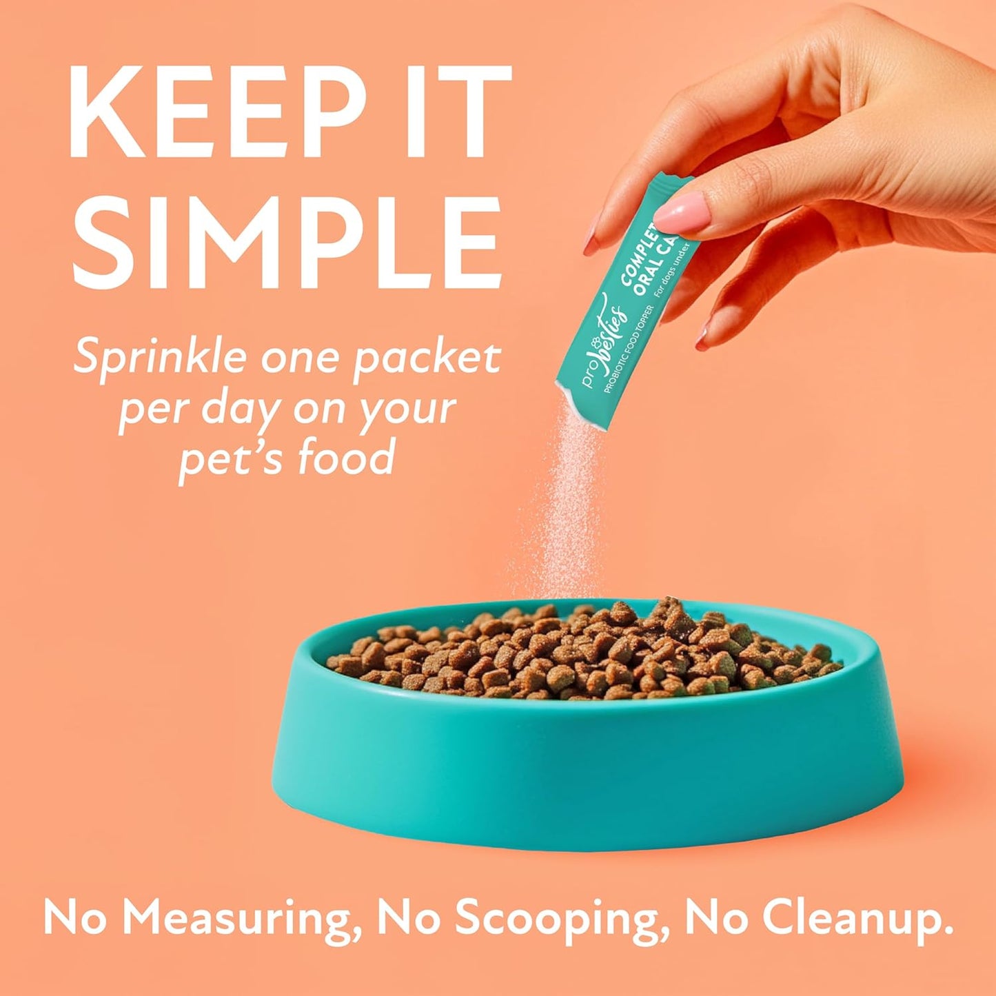 Dental Powder for Dogs Teeth Care, Complete Oral Care for Sm Dogs, Probiotic Food Topper for Extreme Bad Dog Breath (Sm Dog (Under 40 lbs))