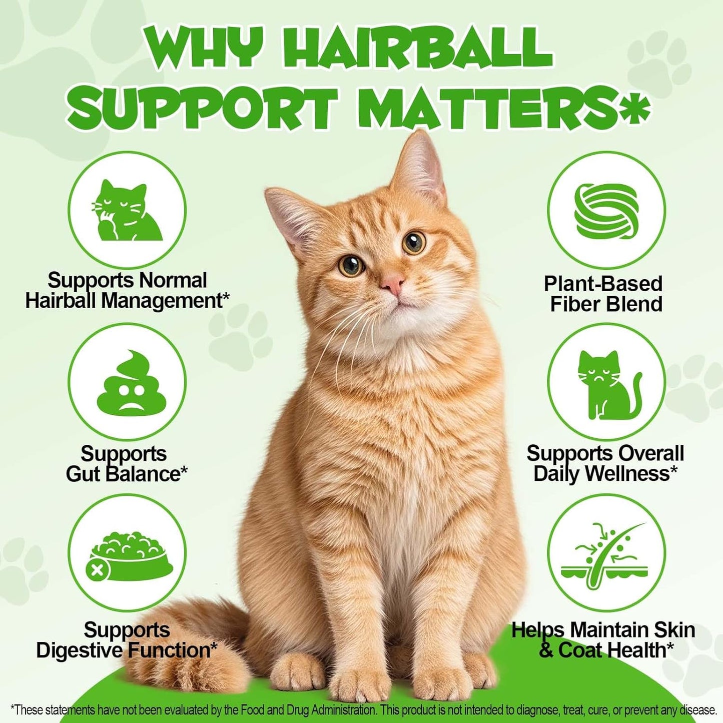 Cat Hairball Remedy Drops, Hairball Treatment for Cats, Supports Skin & Coat, Digestion, Cat Furball Treatment, Helps Eliminate and Prevent Hairballs for Indoor Cats and Kittens, 2 fl oz