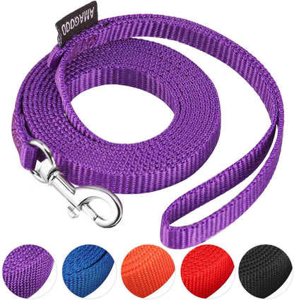 AMAGOOD 6 FT Cat Leashes, Strong Traditional Style Leash with Easy to Use Collar Hook,Cat Lead Great for Cats (3/8 in x 6 ft(Pack of 1), Purple)