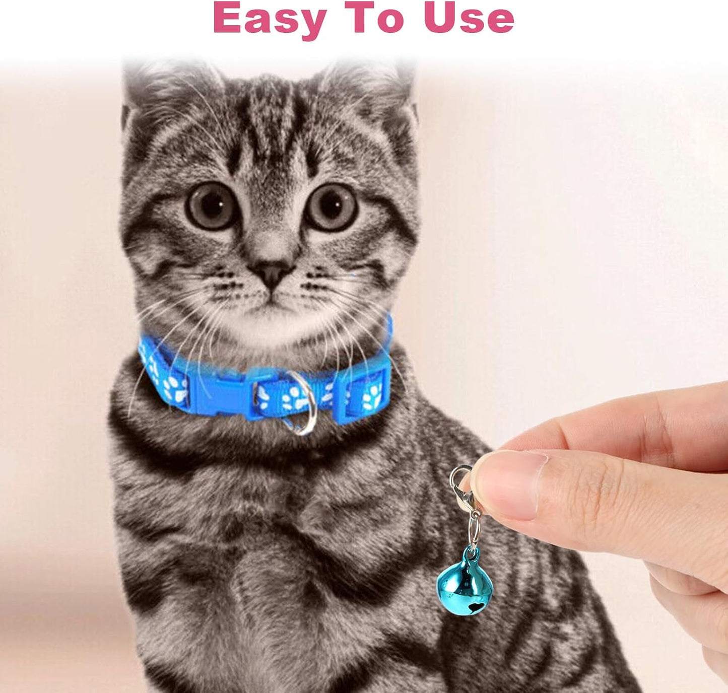 10 pcs Pet Bells for Dog Cat Collar, Metal Round Collar Charms Loud Crisp Sound with Clasps, Kitten Small Animal Pendant Accessories, Christmas Decoration Jingle Bell(Colourful)