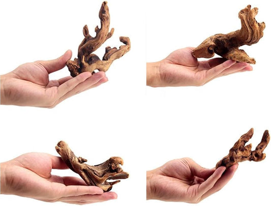 Small Natural Driftwood for Aquarium Styling Carefully Selected Natural Aquarium Decor Driftwood for Reptile Tank Reptile Tank Wood Decor (Driftwood 4-6inch 4pcs)