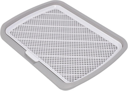 Acouto Puppy Potty Training Tray Dog Pee Pad Holder - Puppy Potty Training Tray Detachable Washable Mesh Dog Pee Pad Holder Small Breed - Indoor Litter - Pet (Gray)