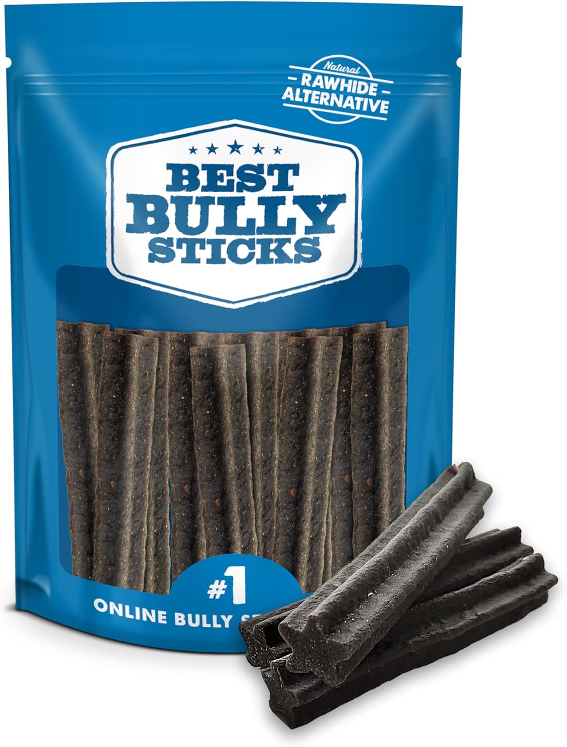 Best Bully Sticks All-Natural Star-Shaped Beefy Dental Chews - 10 Count (Pack of 1) - Limited Ingredient, Collagen, Real Beef, Easily Digestible, Supports Oral Health