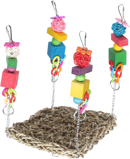 Parrot Swing Toy Bird Toys for Cage Parrot Hammock Nest Bed Bird Resting Nest