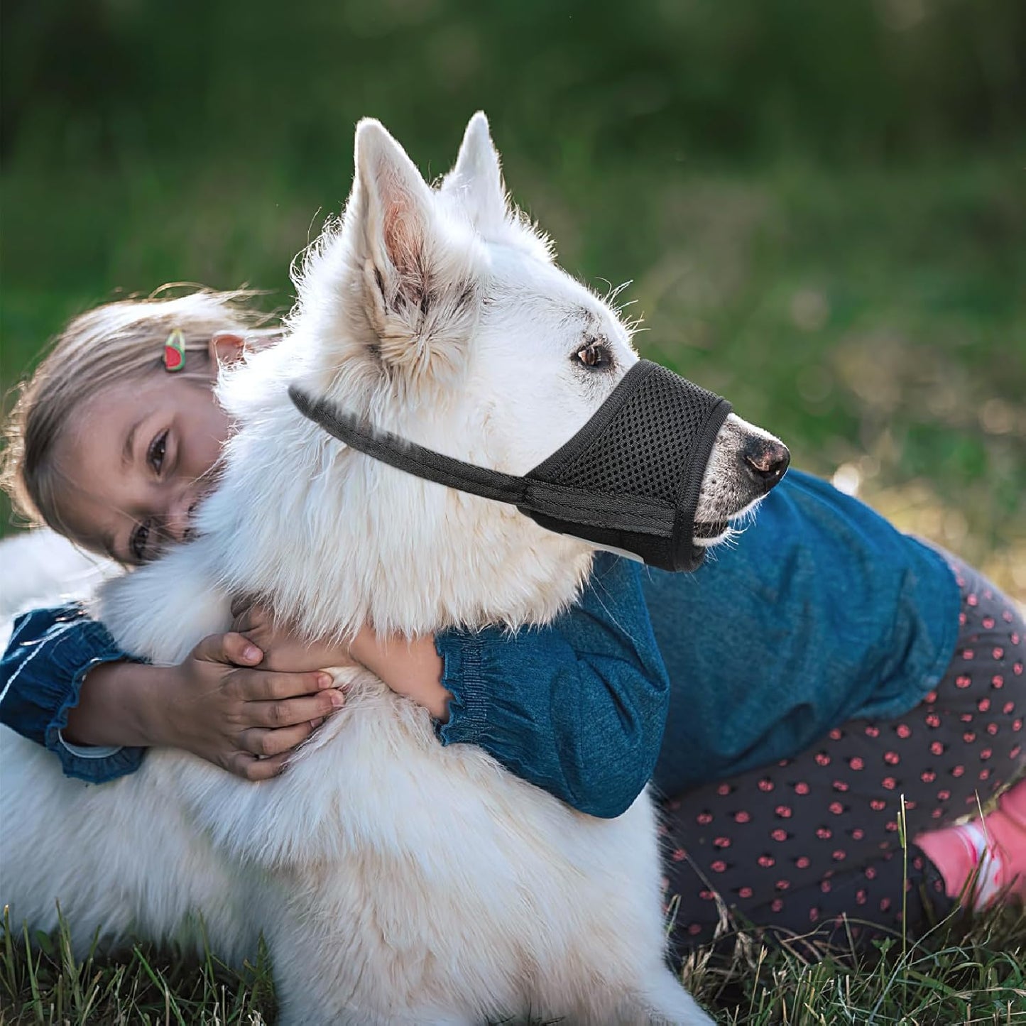 HEELE Dog Muzzle,Soft Nylon Muzzle Anti Biting Barking Chewing,Air Mesh Breathable Drinkable Adjustable Loop Pets Muzzle for Small Medium Large Dogs 4 Colors 4 Sizes (Black, L)