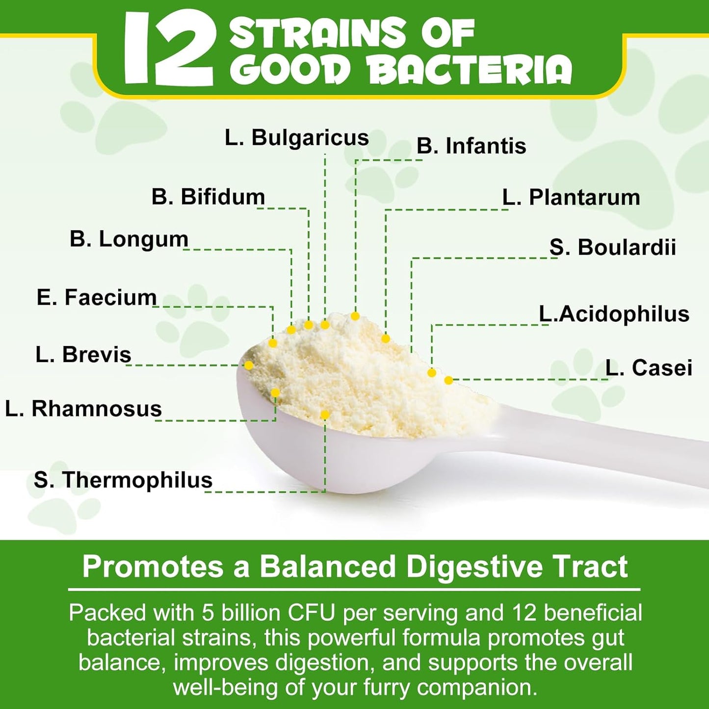 Probiotics Powder for Dogs - Pre & Probiotic Digestive Supplement with Digestive Enzymes & Prebiotics for Dog Support Gut Health, Seasonal Allergies & Immune System Dog Supplies Powder - 120 Scoops