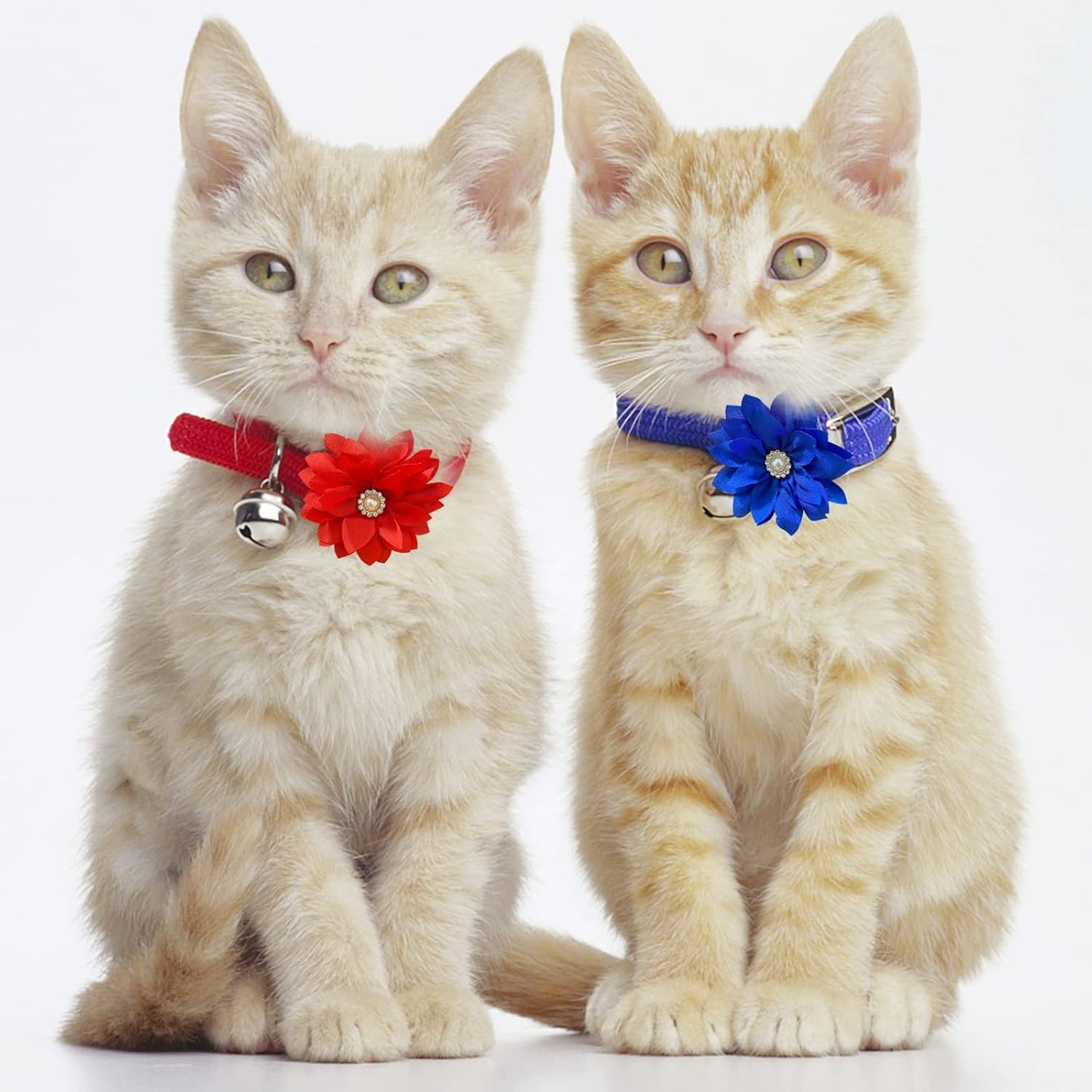 Collar Flowers with Pearl, 20 Pcs Dog Collar Bow Ties Multi-Color Dog Charms Flower for Cat Puppy Grooming Accessories(Small)