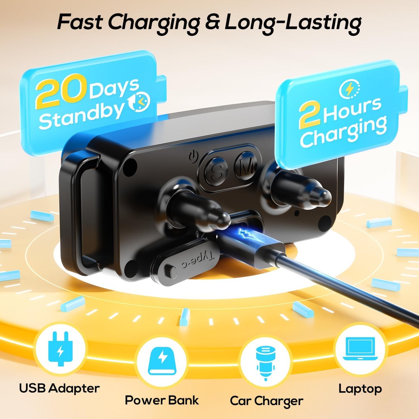 Bark Collar 2 Pack, Dog Bark Collar for Large Medium Small Dogs, Rechargeable Anti Barking Training Collar with Beep Vibration, Smart Collar with 5 Adjustable Sensitivity