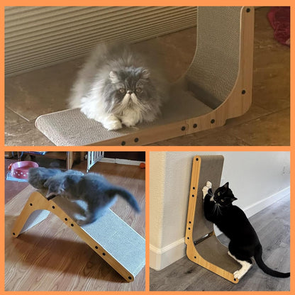 L Shaped Cat Scratcher for Indoor Cats, Cat Scratching, Cat Scratch Pad, 17 Inches Tall Scratching Post with Sturdy Base, Durable Cat Scratch Pad for Kittens & Adults, Furniture Protector