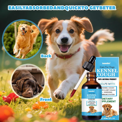 Cough Herbal Drops for Dogs & Cats, 60ML Natural Dog Supplement, Herbal Cough Drops for All Breeds & Sizes, Soothing Supplement for Dogs, Soothing Dog Cough