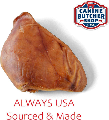 Pig Ears for Dogs, Always USA Made (30-Pack), All Natural, Sourced in USA Pig Ears, Digestible Pork Dog Chew Treat