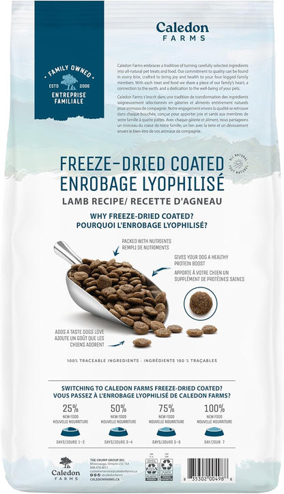 Caledon Farms Freeze-Dried Coated Lamb Recipe Premium Dry Dog Food 3.9lb